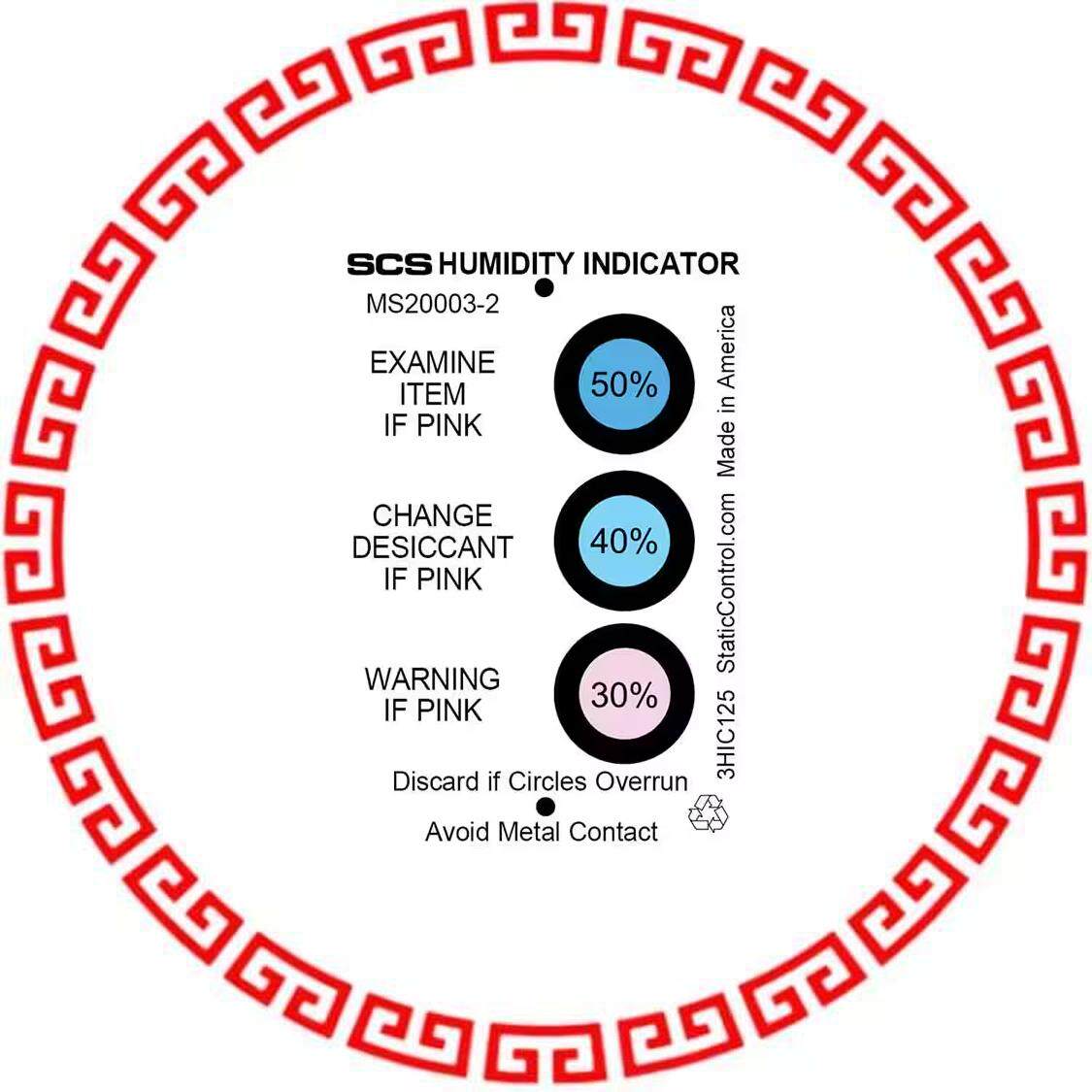 3HIC125 HUMIDITY INDICATOR 3 SPOT 125PCS
