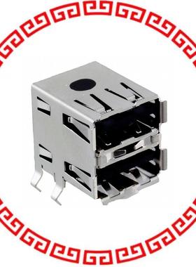 1903815-1 CONN INDUST USB RCPT R/A 2PORTS
