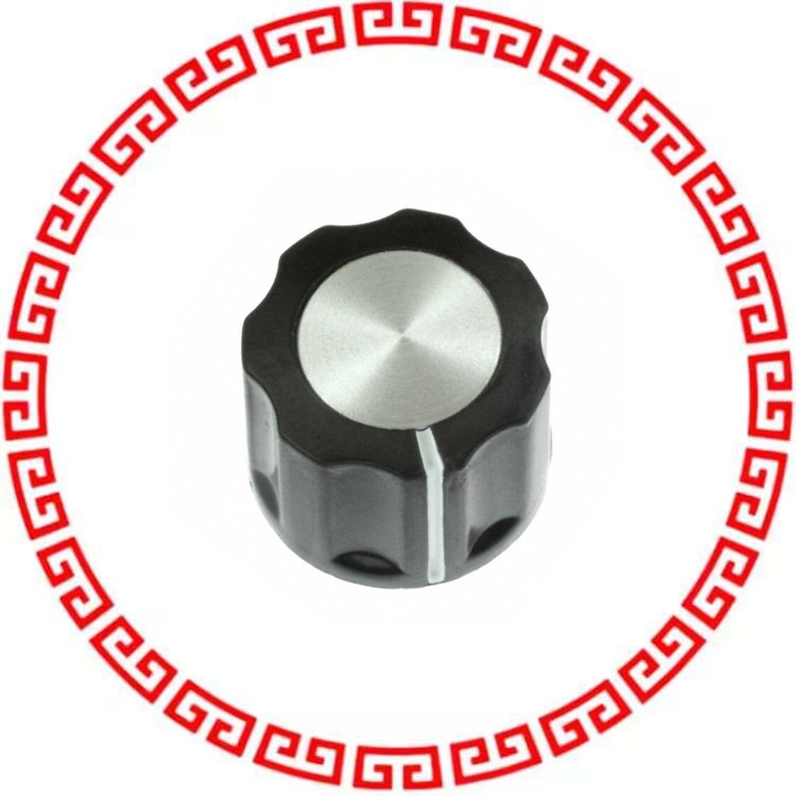 PKE60B1/4 KNOB FLUTED 0.250 PLASTIC