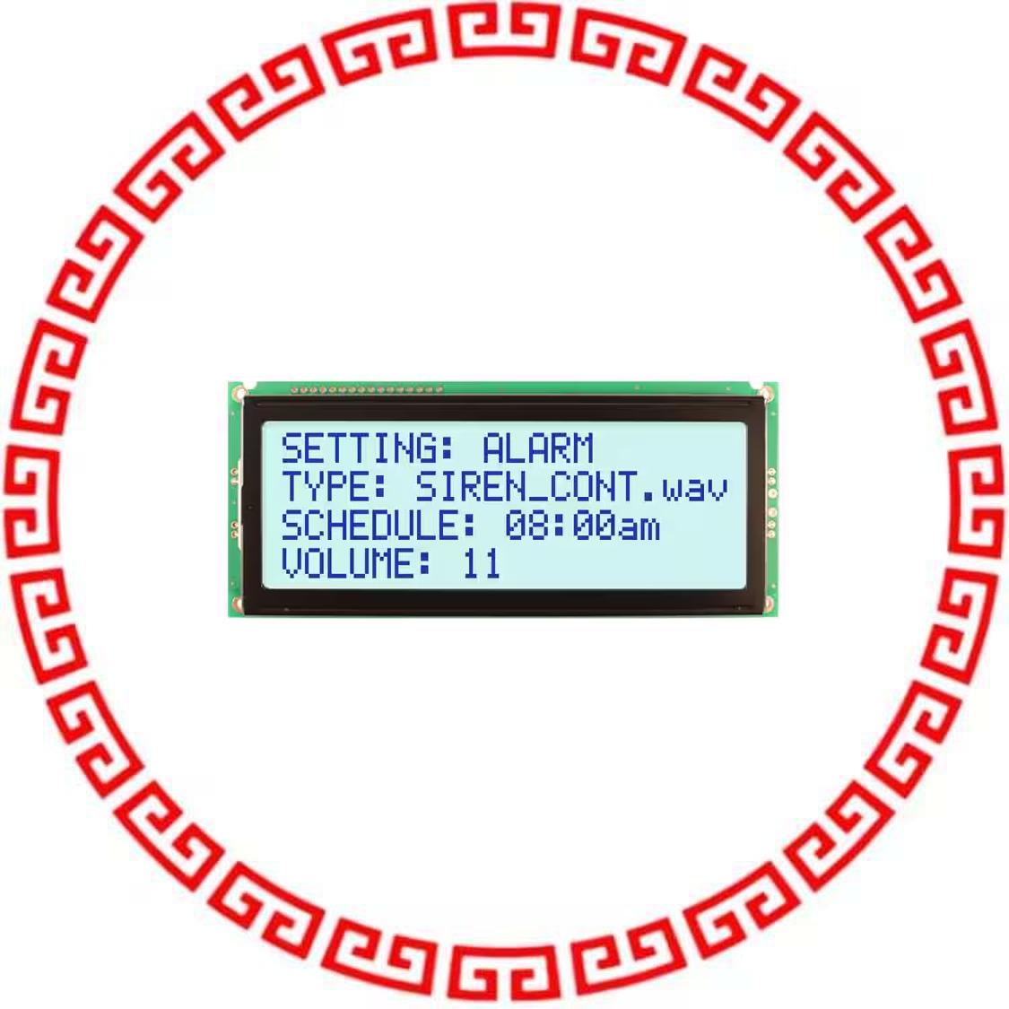 NHD-0420E2Z-FSW-GBW LCD MOD CHAR 4X20 TRANSFL