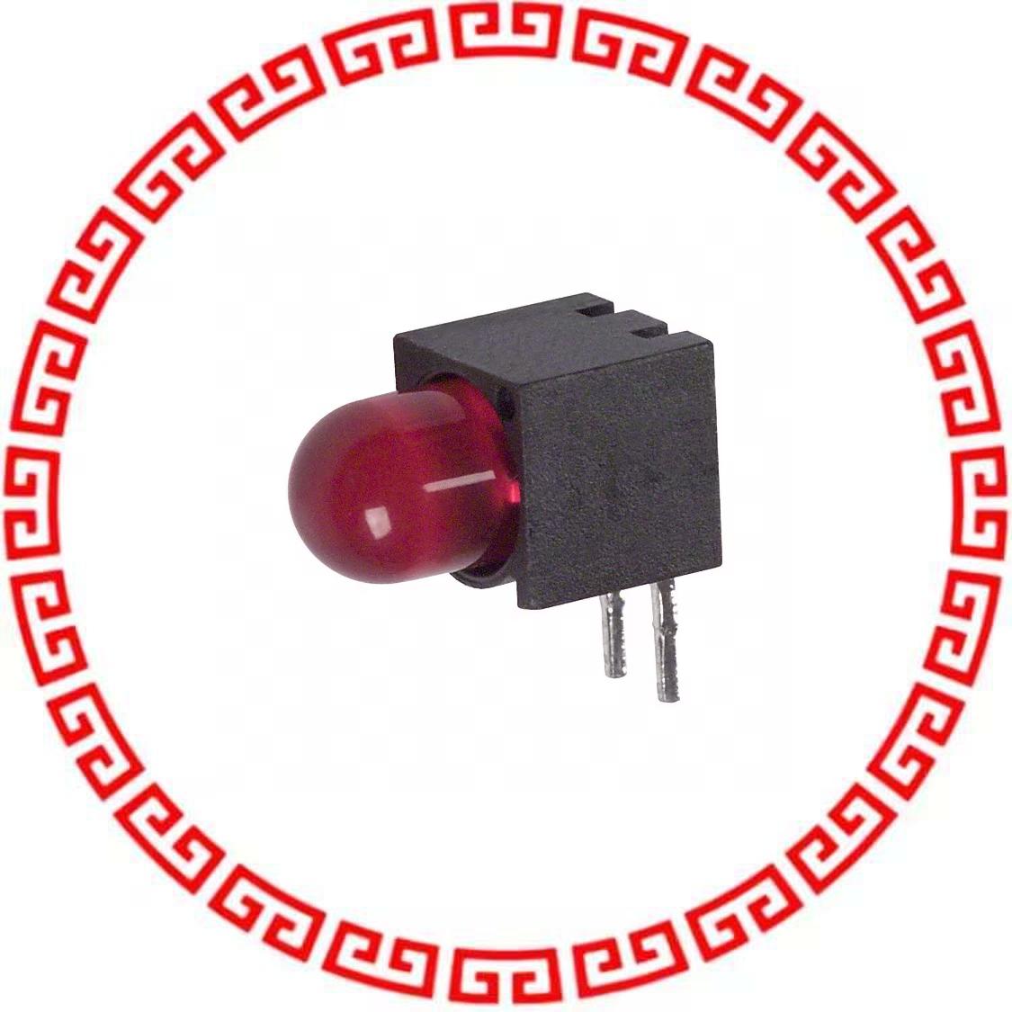 5502405F LED 5MM RT ANG HI EFF RED PCMNT