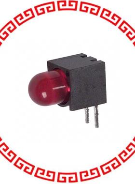 5502405F LED 5MM RT ANG HI EFF RED PCMNT
