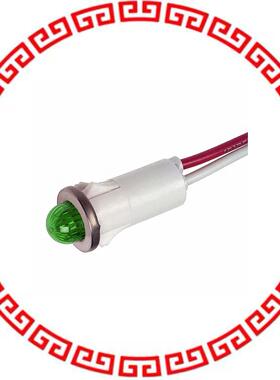 1091M5-125VAC LED IND LIGHT GREEN 125V SNAPFIT