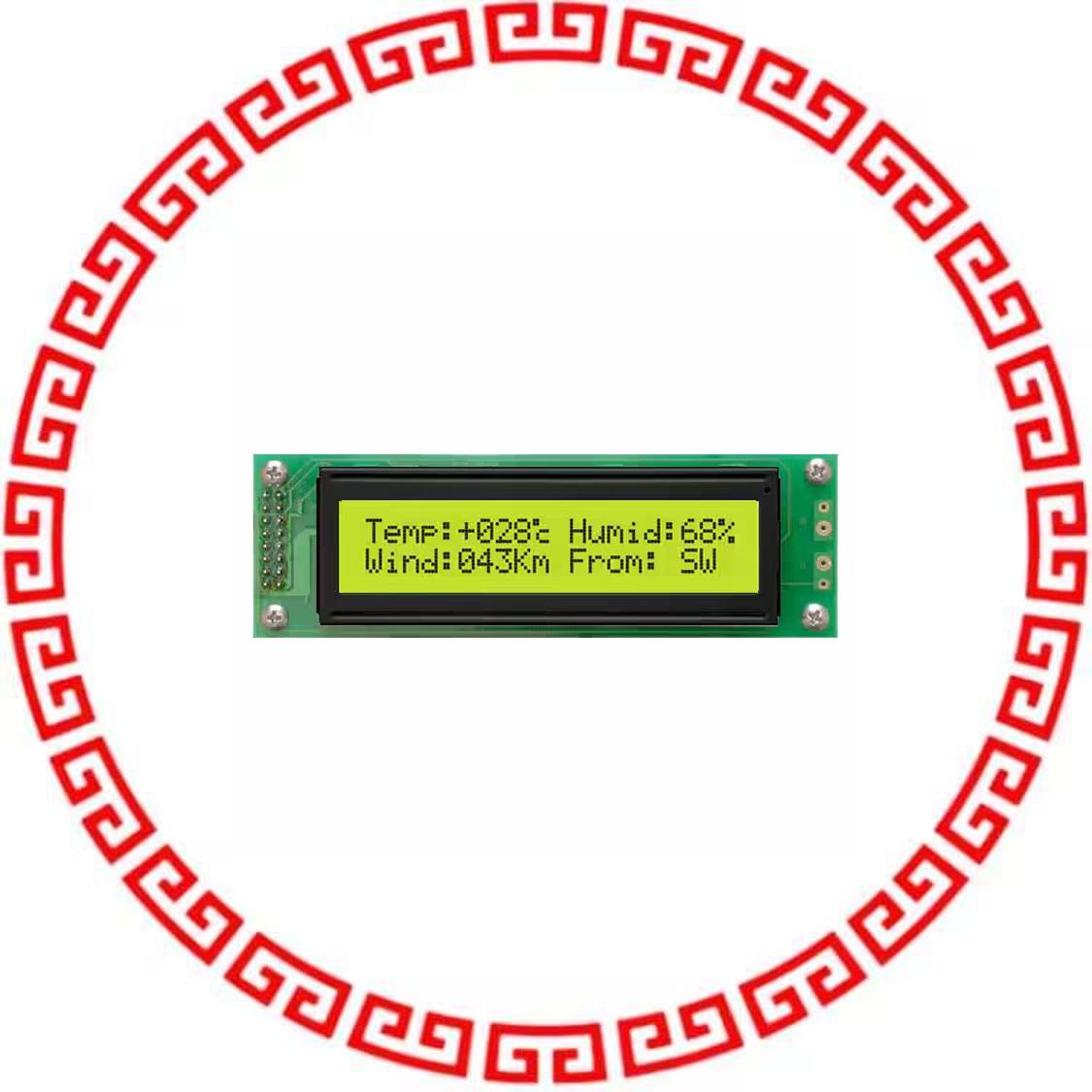MOP-AL202C-BYFY-25E-3IN DISPLAY LCD 20X2 Y/G