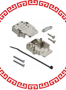 863093C09MLF BACKSHELL DB9 90DEG MET PLASTIC