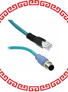ICD14T1NTL5M M12 MALE D-CODE, STRAIGHT, RJ45,