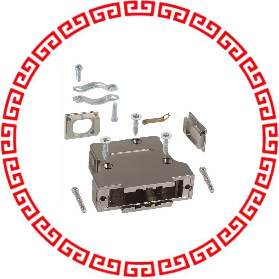 982-025-020R121 CONN BACKSHELL DB25 SHL MTL PLST