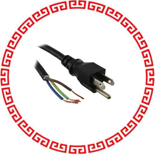 311276-01 CORD 18AWG 3COND 15' BLACK SJT