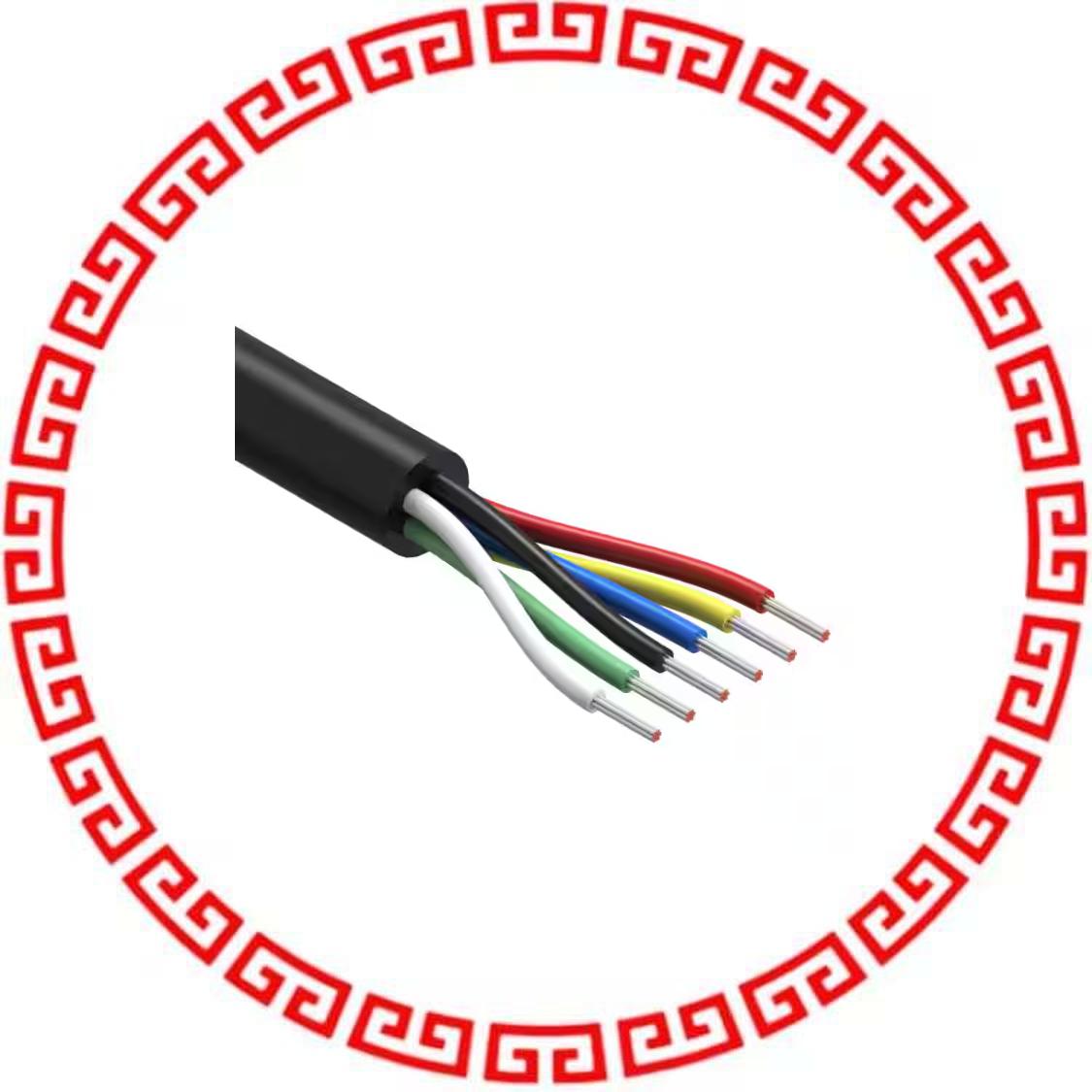 30-00510 CABLE 6COND 28AWG BLK 153M