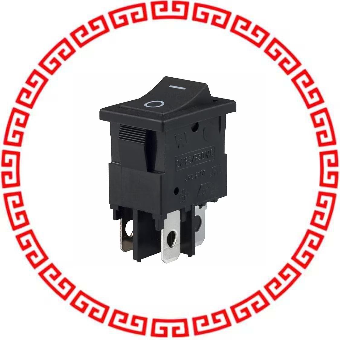 RC1083BBLKBLKGF0 SWITCH ROCKER DPST 8A 125V