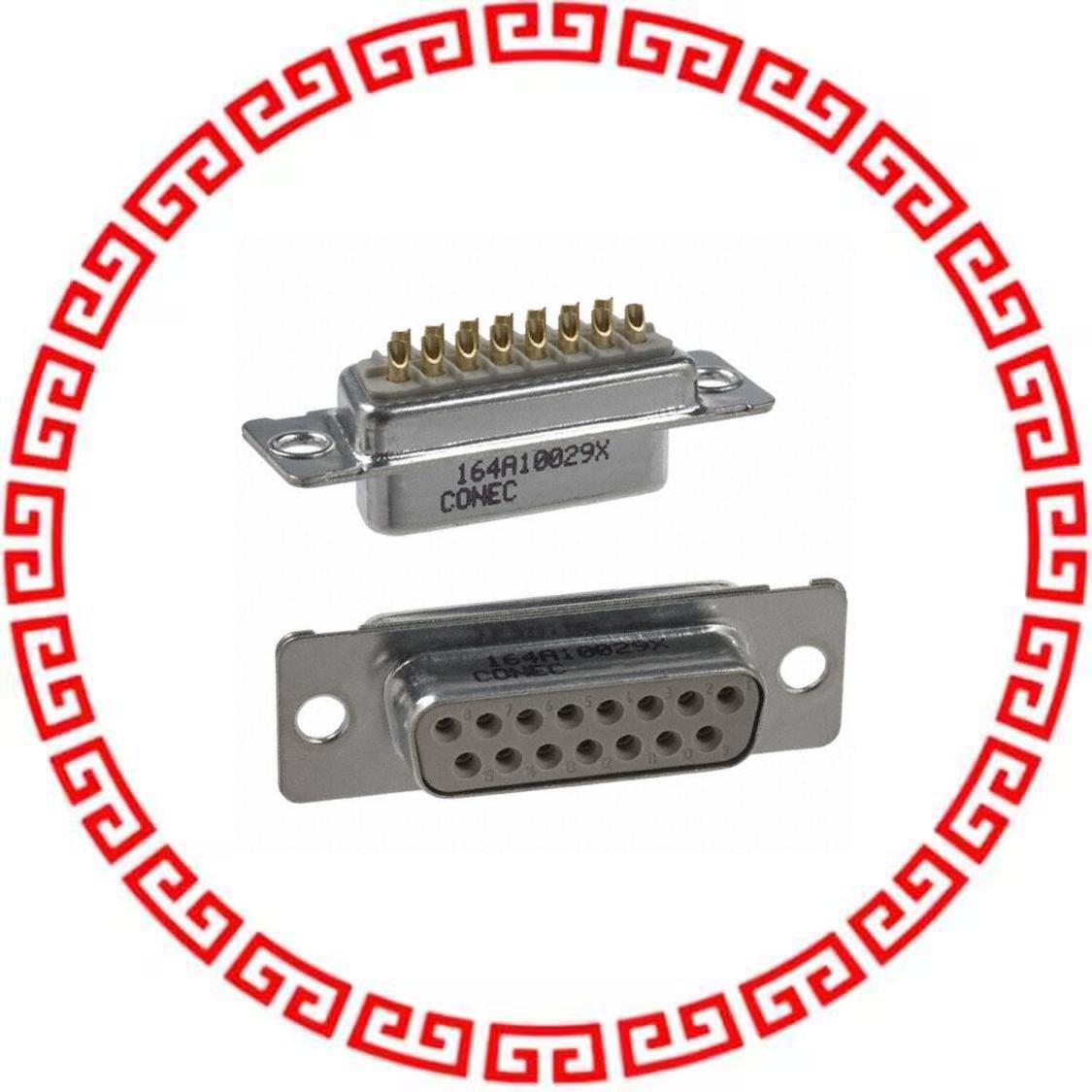 164A10029X CONN D-SUB RCPT 15P STR SLDR CUP