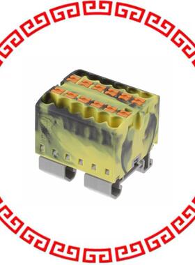 3274142 DISTRIBUTION BLOCK BLACK/YELLOW