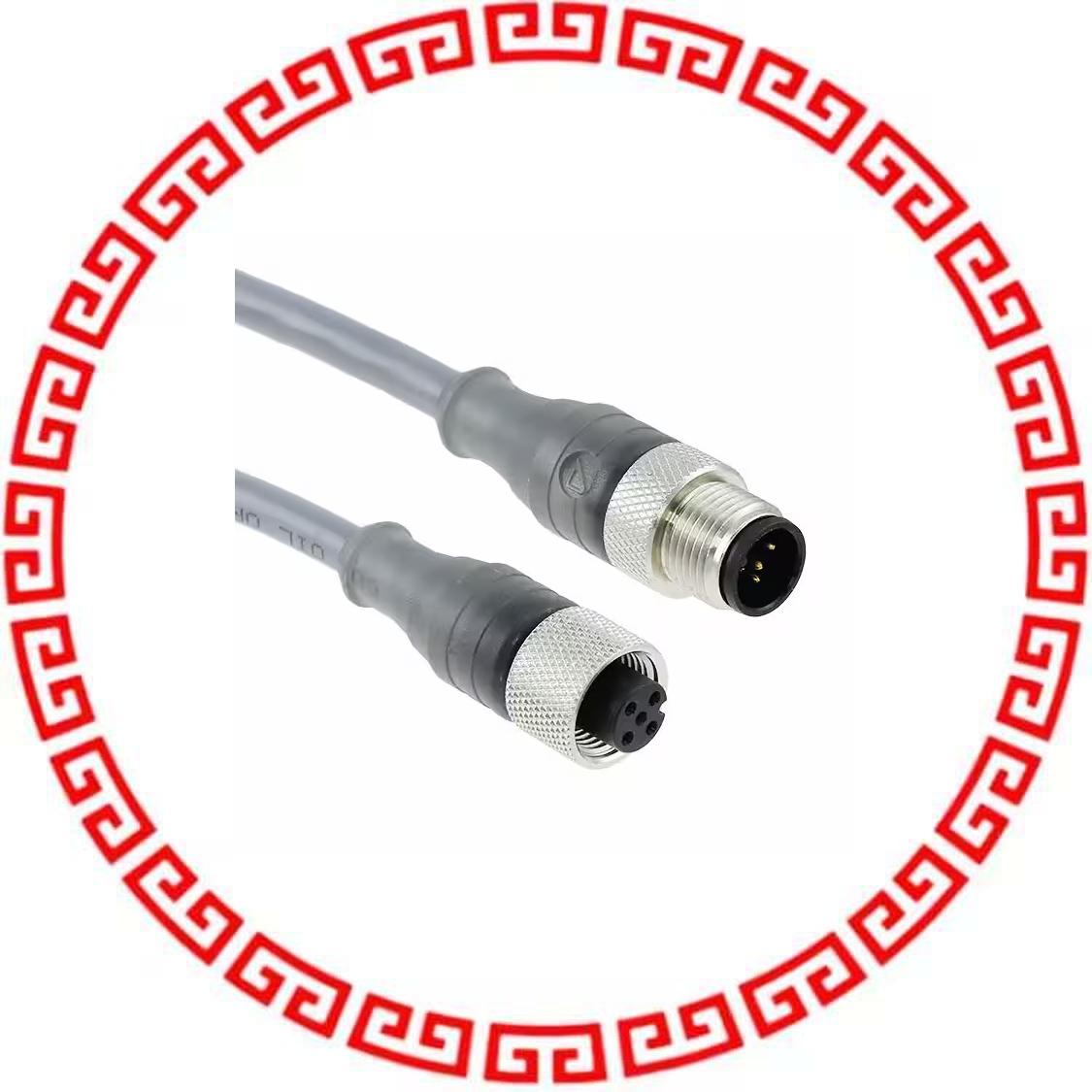 DR05AR106 SL355 CBL FMALE TO MALE 5POS 1.97'