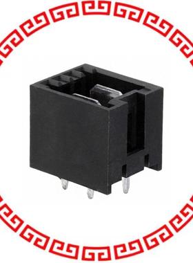 1-2232001-2 2P, RAST 5 TAB HEADER, THV,BLACK