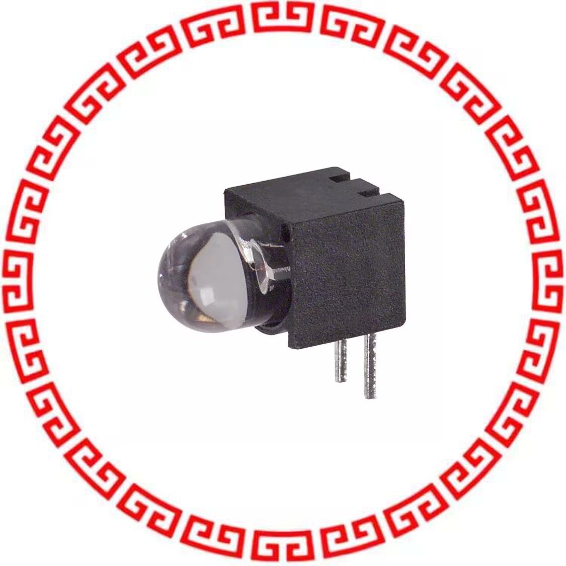 5505505F LED 5MM RT ANG SUP CLR RED PCMNT