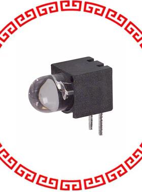 5505505F LED 5MM RT ANG SUP CLR RED PCMNT