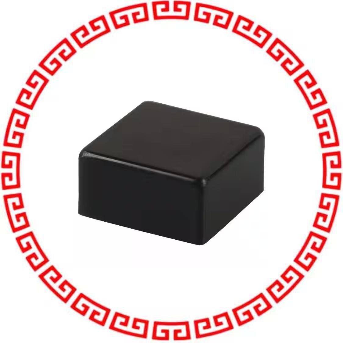 6JBLK CAP PUSHBUTTON SQUARE BLACK