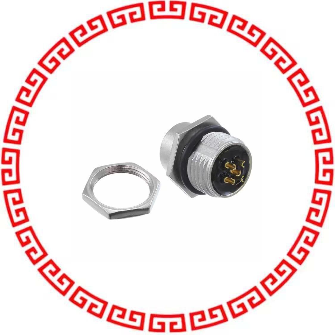 M12A-05PFFS-SH8001 CONN PLUG FMALE 5POS SOLDER CUP