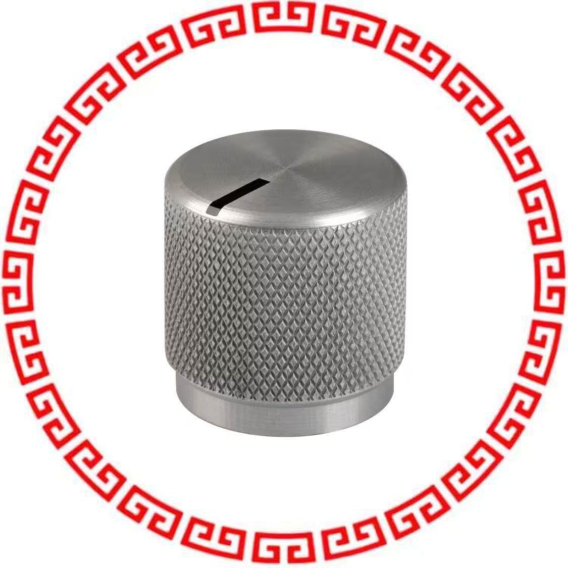 OEJL-63-3-6 KNOB KNURLED 0.125 METAL