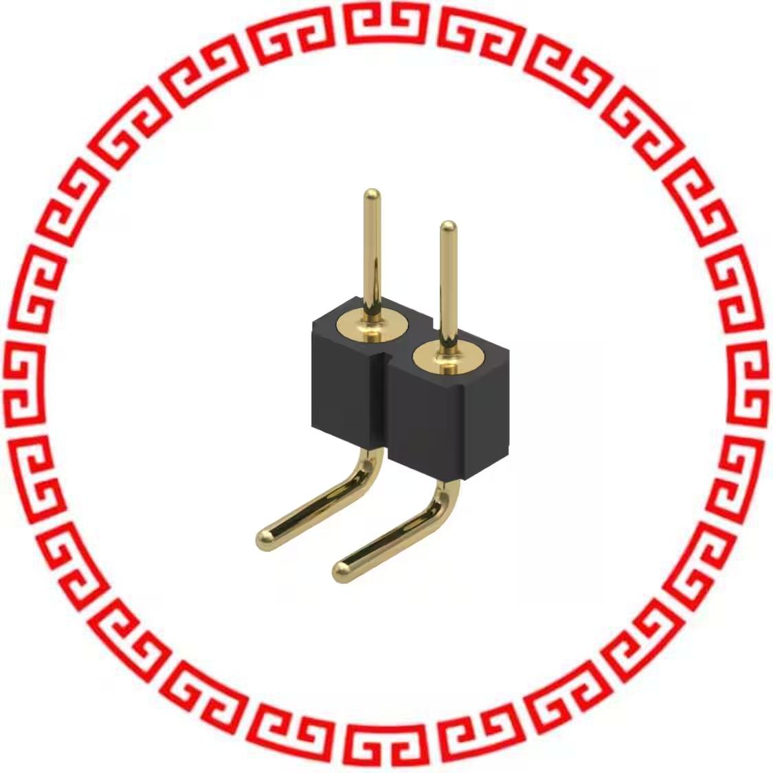 399-10-102-10-009000 CONN HEADER 2POS .100 R/ANG