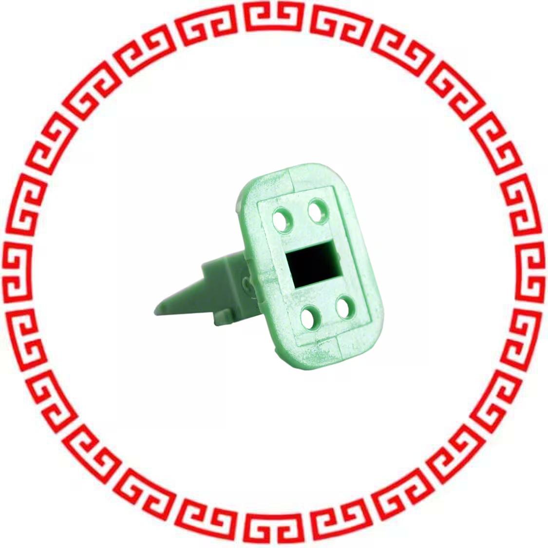 AW4S CONN PLUG WEDGE 4POS GREEN