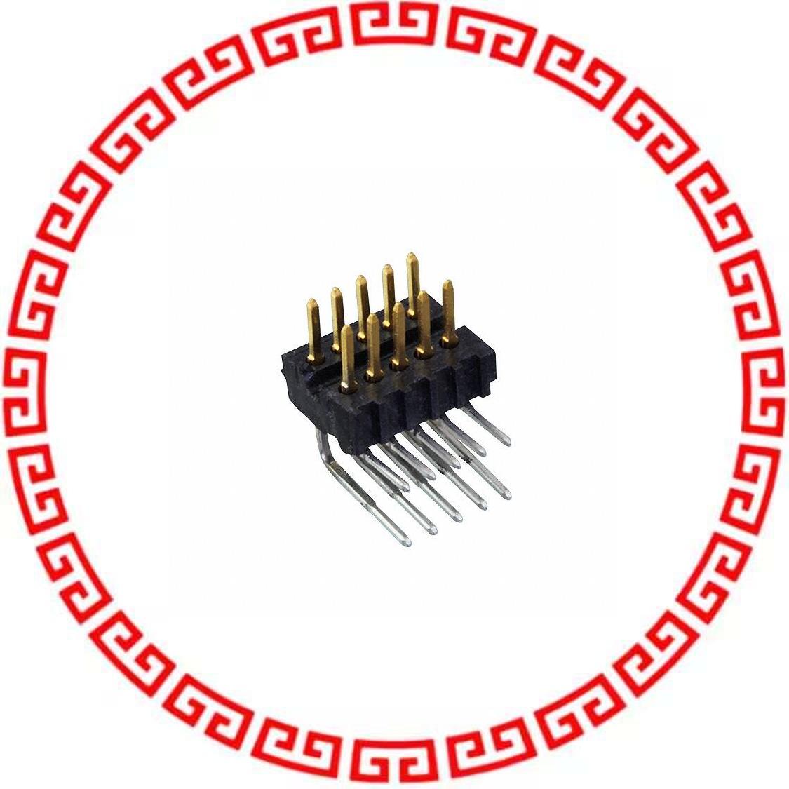 5-104118-3 CONN HEADER 10POS DUAL R/A GOLD