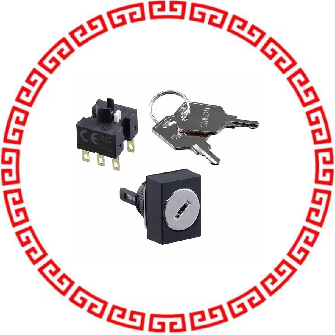 A165K-J2AL-2 SWITCH KEYLOCK 2POS DPDT 5A 125V