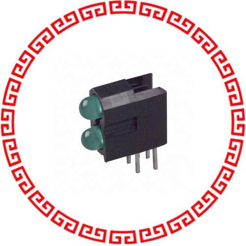 5680F5_5 LED GREEN T1 DUAL RIGHT ANG PCB