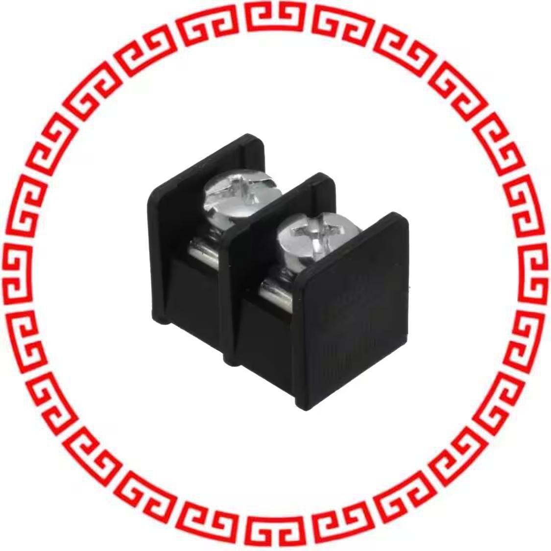 4DB-P107-02 CONN BARRIER STRIP 2CIRC 0.325