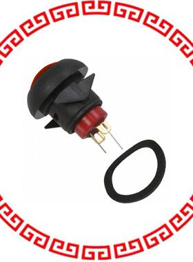 RP8100B1M1CEBLKBLKRED SWITCH PB SPST-NO 0.125A 1