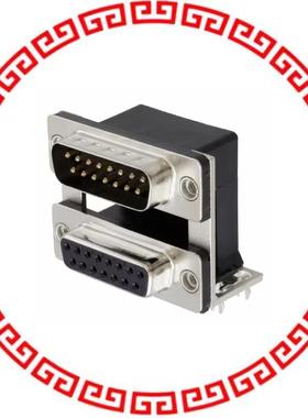 ASUB-277-15TP24 CONN D-SUB PLUG/RCPT 15POS R/A