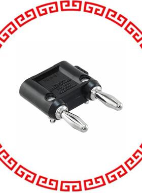 1330-ST-0 DOUBLE BAN PLUG W/SLD TURRET BLK