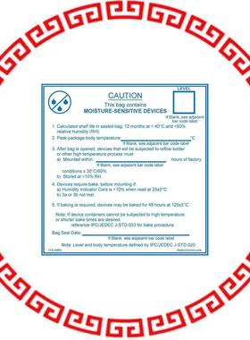 113LABEL LABEL MOISTURE WARN 4