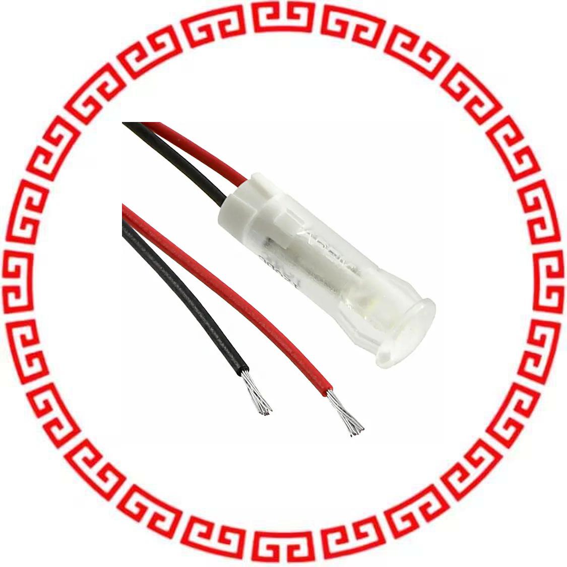 QS63XXW12 INDICATOR 6MM FIXED WHT 12V WIRE
