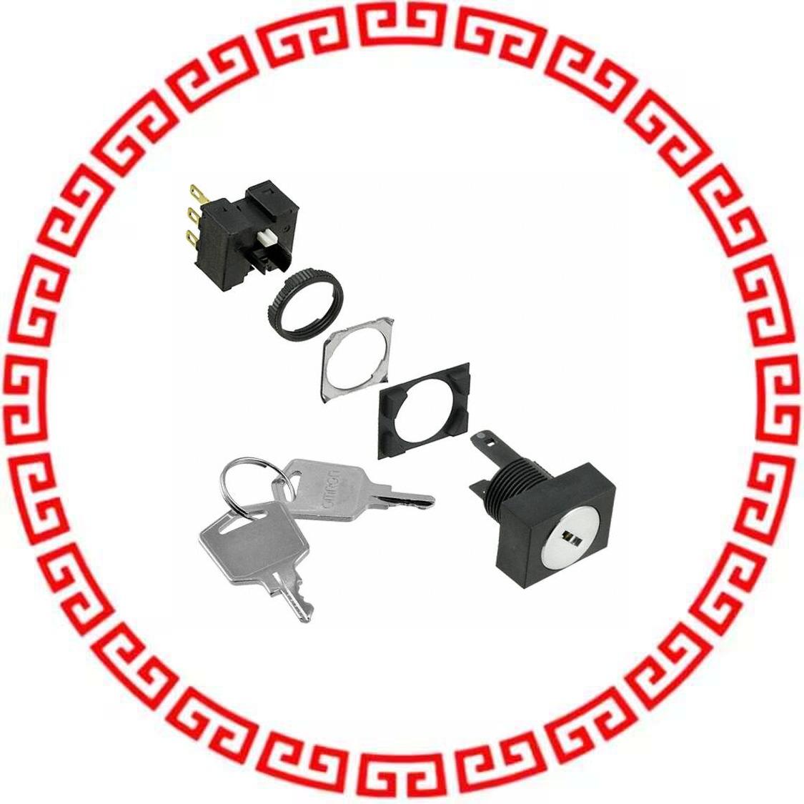A165K-J2MR-1 SWITCH KEYLOCK 2POS SPDT 5A 125V