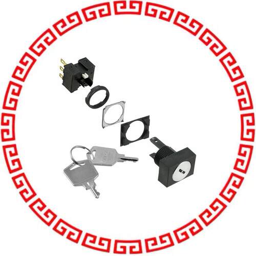 A165K-J2MR-1 SWITCH KEYLOCK 2POS SPDT 5A 125V