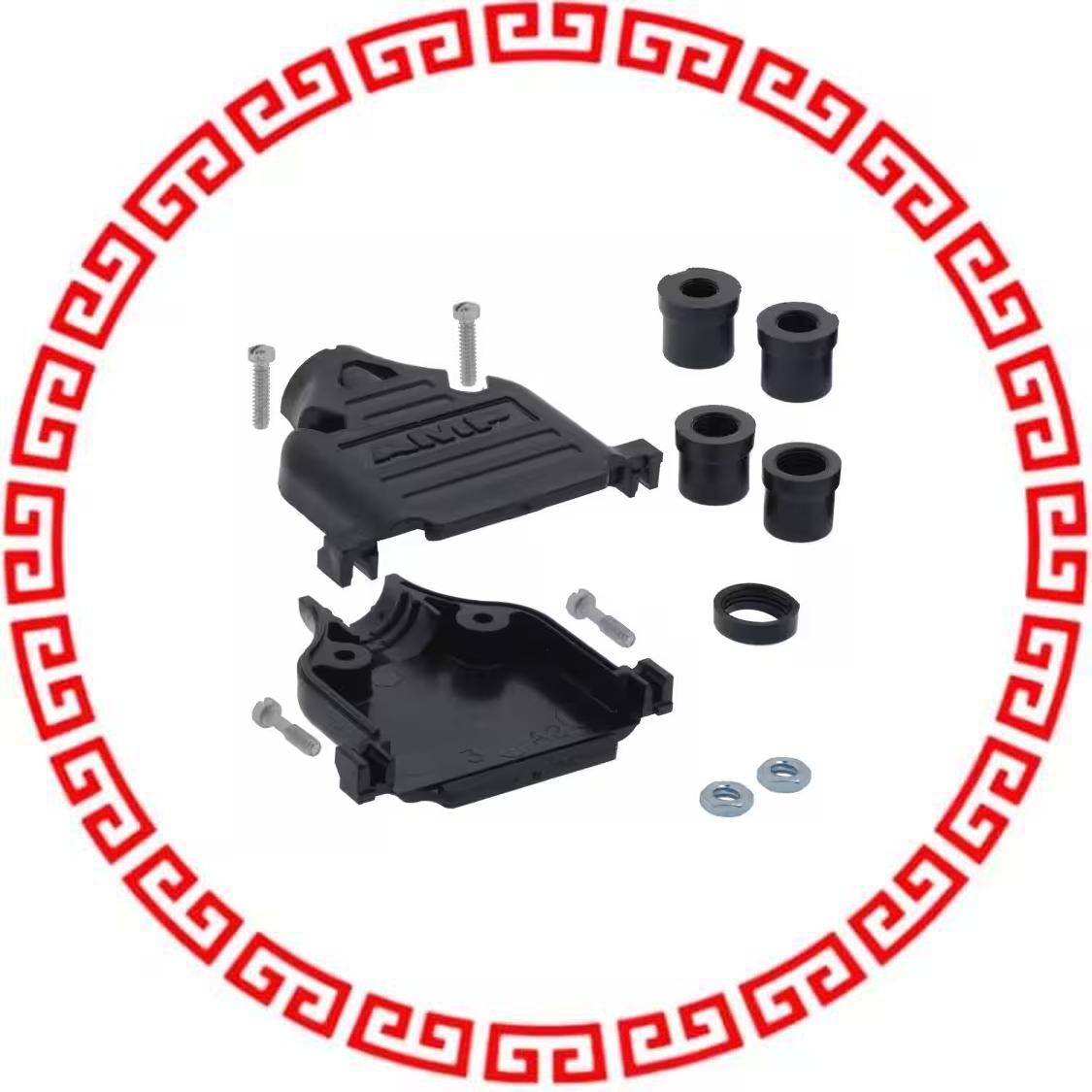 5748678-3 CONN BACKSHELL DB25 PLASTIC BLCK