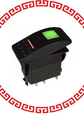 V2D2GHNB-AAC00-000 SWITCH ROCKER SPST-NO 20A 12V