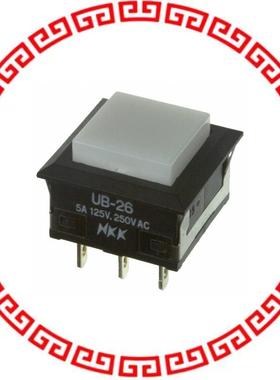 UB26KKW01N-B SWITCH PUSHBUTTON DPDT 5A 125V