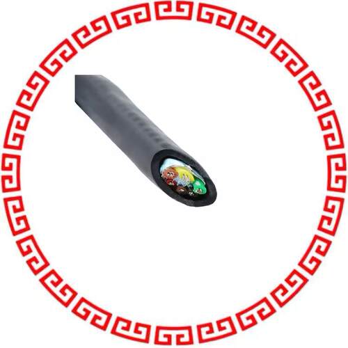 25196 BK005 CABLE 6COND 22AWG BLK SHLD 100'