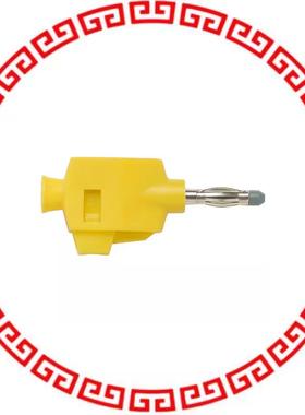 73090-4 CONN BANANA PLUG SLDRLES YLW