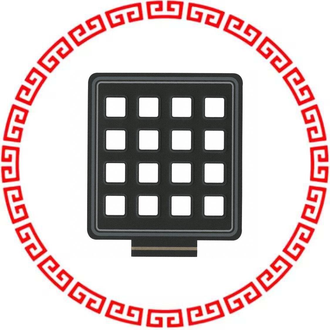 88-001 CLEAR OVERLAY FOR 16 KEY KEYPAD