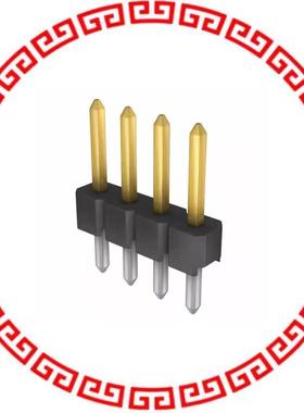 961104-6404-AR CONN HEADER VERT SGL 4POS GOLD