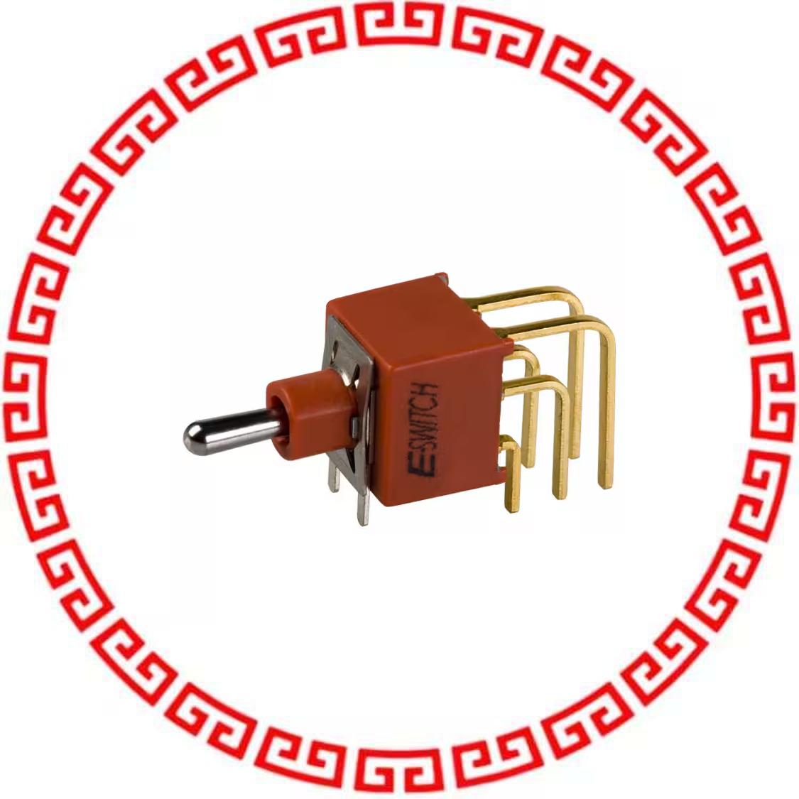 100AWDP1T2B4M7RE SWITCH TOGGLE DPDT 0.4VA 20V