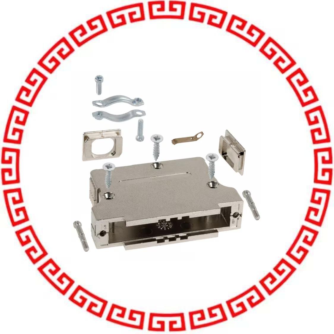 982-037-020R121 CONN BACKSHELL DB37 SHL MTL PLST