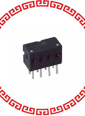 5554007F LED 2MM QUAD 5V RED