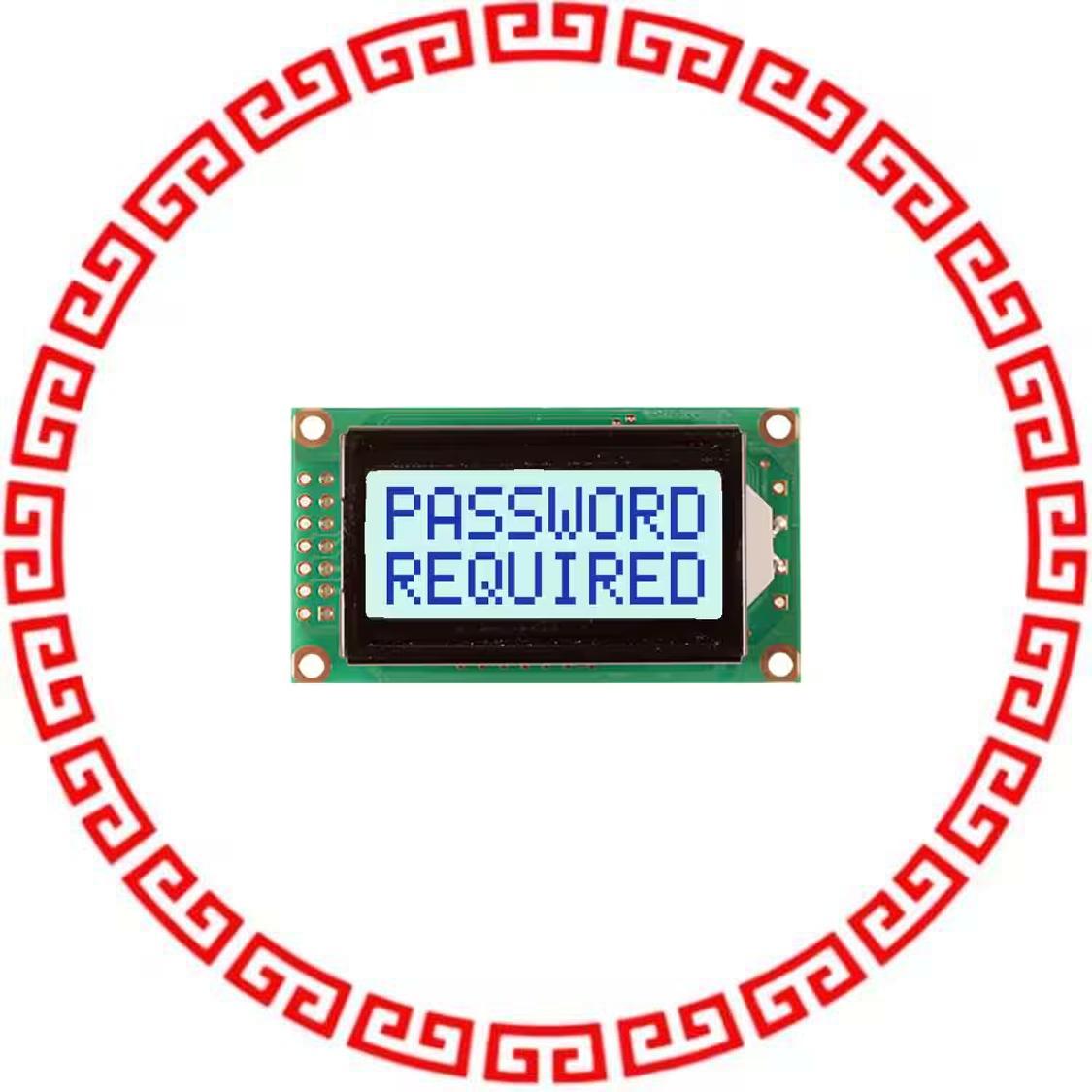 NHD-0208BZ-FSW-GBW-33V3 LCD MOD CHAR 2X8 GRY TRANSFL STN