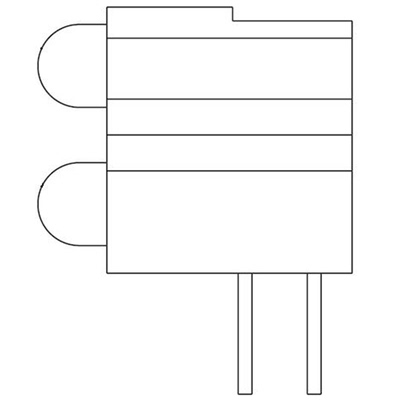 5680F5;1《LED Circuit Board Indicators T1 LED 2 Hi R/A AS》