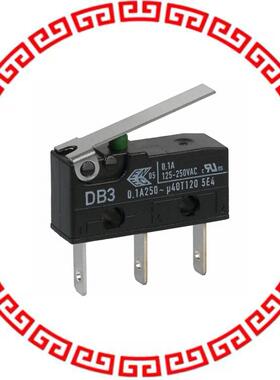 DB3CB1LB SWITCH SNAP ACT SPDT 100MA 125V