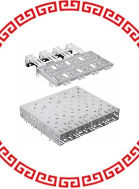 U77-C4110-1011 CONN SFP CAGE 1X4 W/LT PIPE